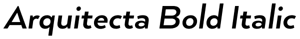 Arquitecta Bold Italic Font