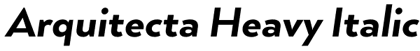 Arquitecta Heavy Italic Font