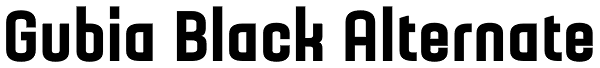 Gubia Black Alternate Font