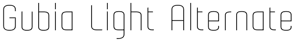 Gubia Light Alternate Font