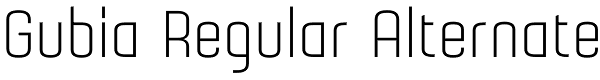 Gubia Regular Alternate Font