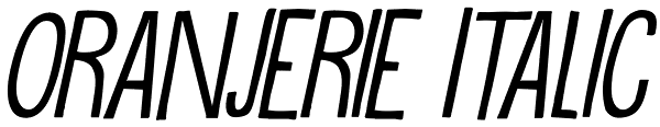 Oranjerie Italic Font