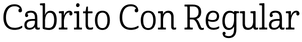 Cabrito Con Regular Font