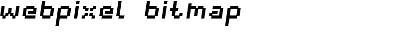 webpixel bitmap Font