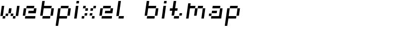 webpixel bitmap Font