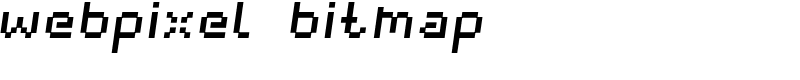 webpixel bitmap Font