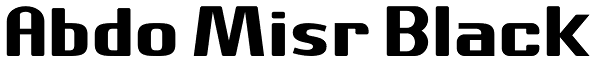 Abdo Misr Black Font
