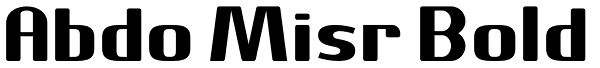 Abdo Misr Bold Font