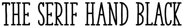 The Serif Hand Black Font