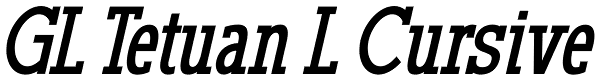 GL Tetuan L Cursive Font
