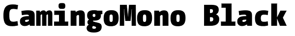 CamingoMono Black Font