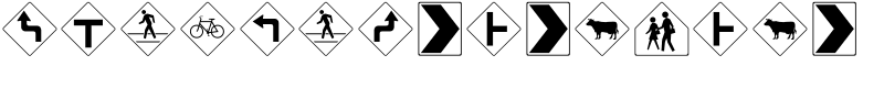RoadWarningSign Font