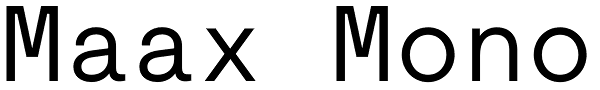 Maax Mono Font