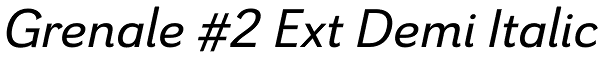 Grenale #2 Ext Demi Italic Font