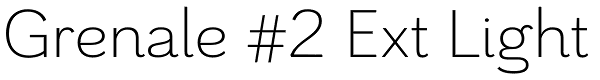 Grenale #2 Ext Light Font