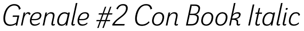Grenale #2 Con Book Italic Font