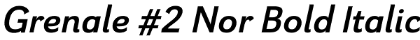 Grenale #2 Nor Bold Italic Font