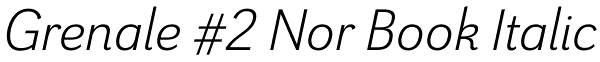 Grenale #2 Nor Book Italic Font