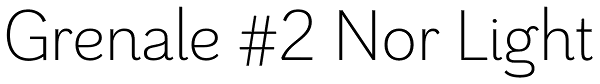 Grenale #2 Nor Light Font