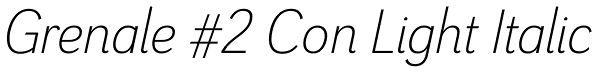Grenale #2 Con Light Italic Font