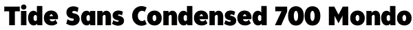 Tide Sans Condensed 700 Mondo Font