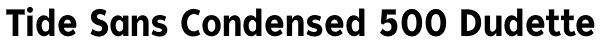 Tide Sans Condensed 500 Dudette Font