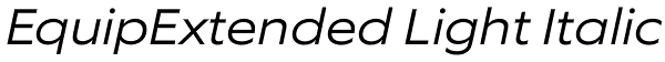 EquipExtended Light Italic Font