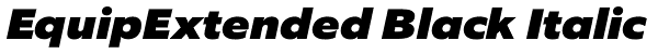 EquipExtended Black Italic Font
