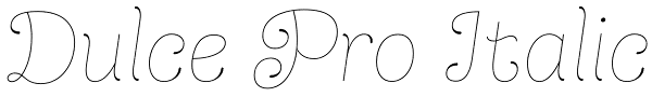 Dulce Pro Italic Font