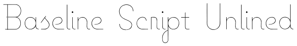 Baseline Script Unlined Font