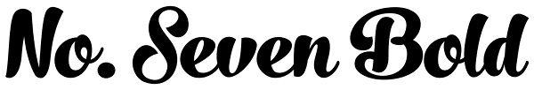 No. Seven Bold Font