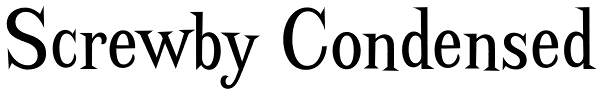 Screwby Condensed Font
