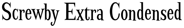 Screwby Extra Condensed Font